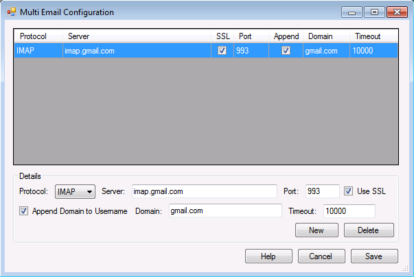 Multi Email Authentication Configuration