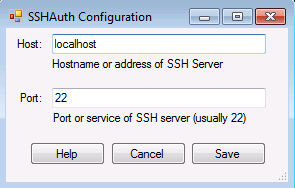 SSHAuth configuration